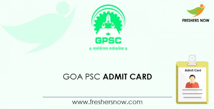 Goa PSC Admit Card