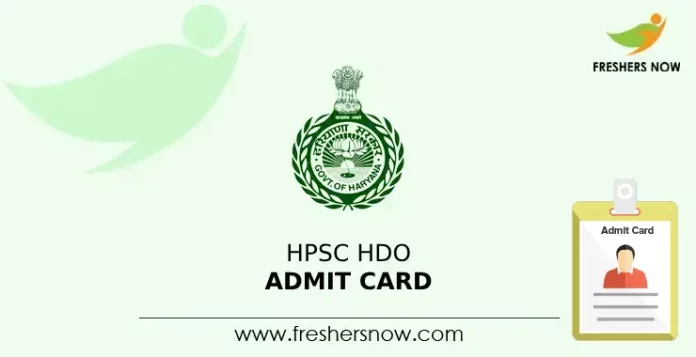 HPSC HDO Admit Card