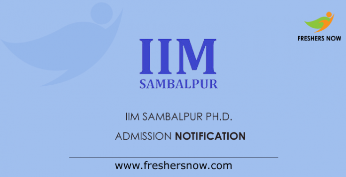 IIM Sambalpur Ph.D. Admission Notification