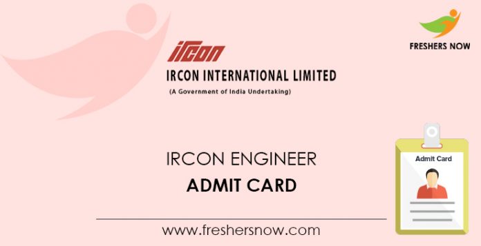 IRCON Engineer Admit Card