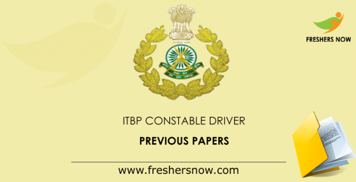 ITBP Constable Driver Previous Papers