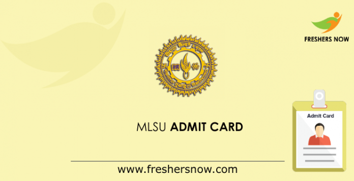 MLSU Admit Card