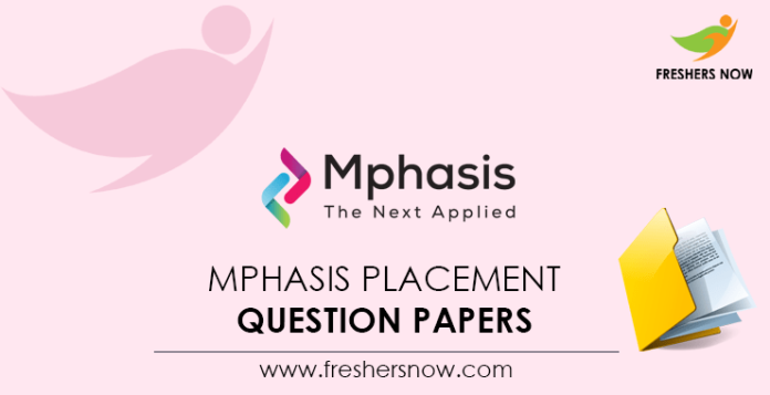 Mphasis Placement Question Papers