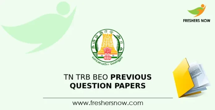 TN TRB BEO Previous Question Papers