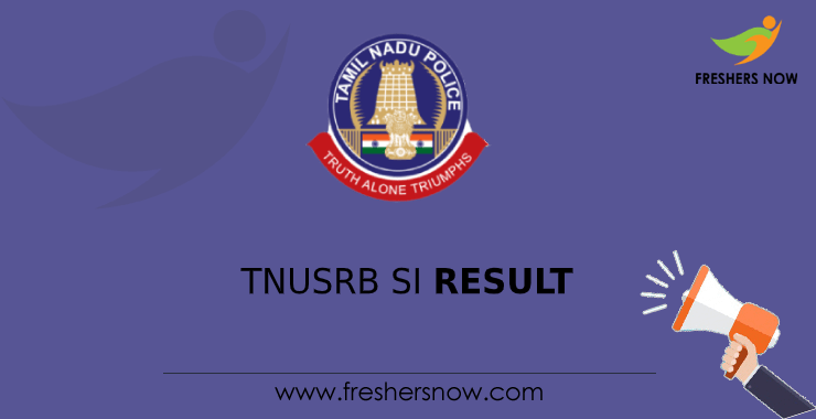 Tnusrb Si Result 2021 Out Tamil Nadu Sub Inspector Cut Off Merit