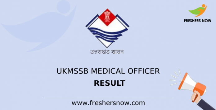 UKMSSB Medical Officer Result