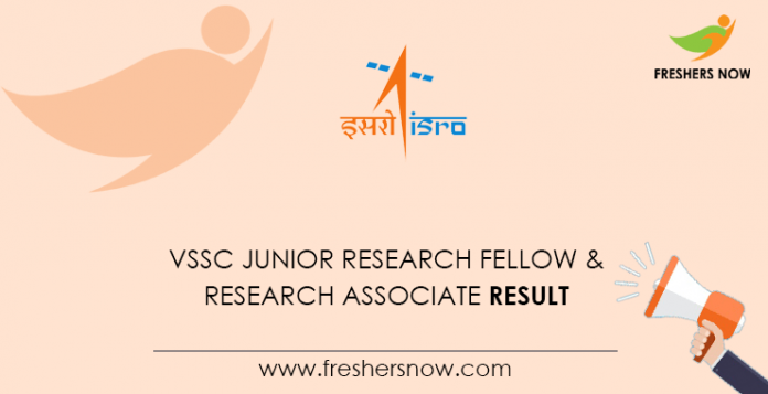 VSSC Junior Research Fellow & Research Associate Result