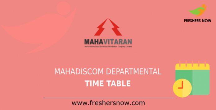 MAHADISCOM Departmental Time Table