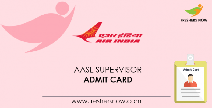 AASL Supervisor Admit Card