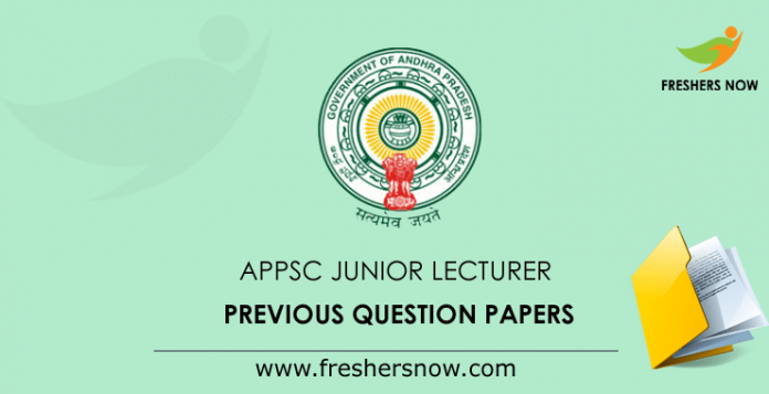 APPSC Junior Lecturer Previous Question Papers