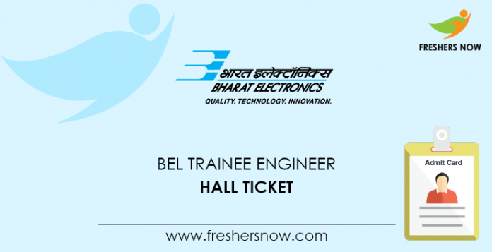 BEL Trainee Engineer Hall Ticket