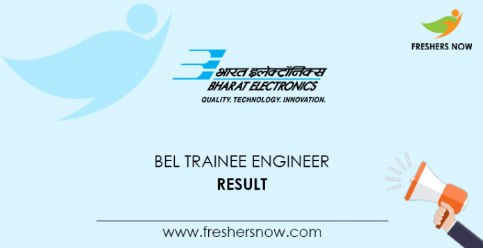 BEL Trainee Engineer Result