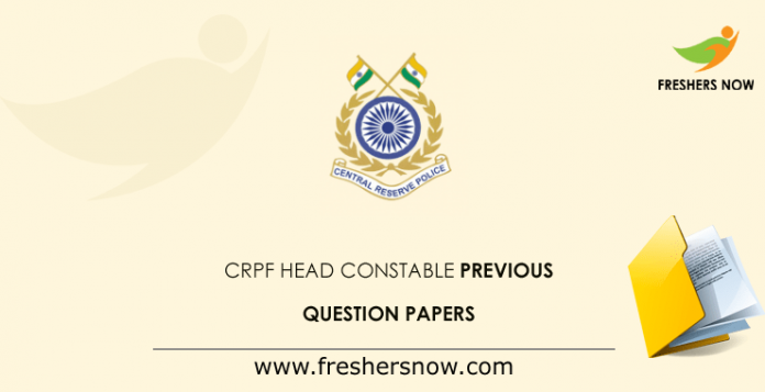 CRPF Head Constable Previous Question Papers