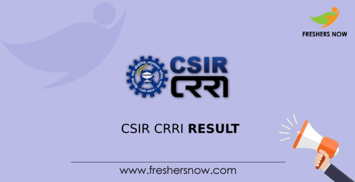 CSIR CRRI Result