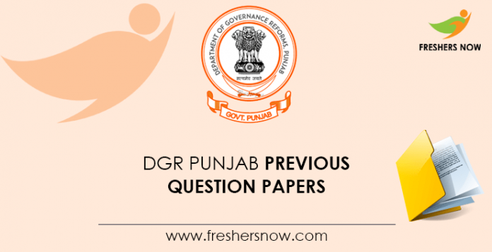 DGR Punjab Previous Question Papers