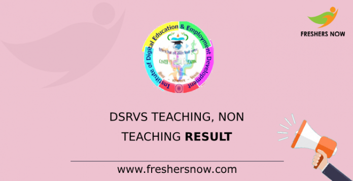 DSRVS Teaching, Non Teaching Result