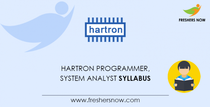 HARTRON Programmer, System Analyst Syllabus