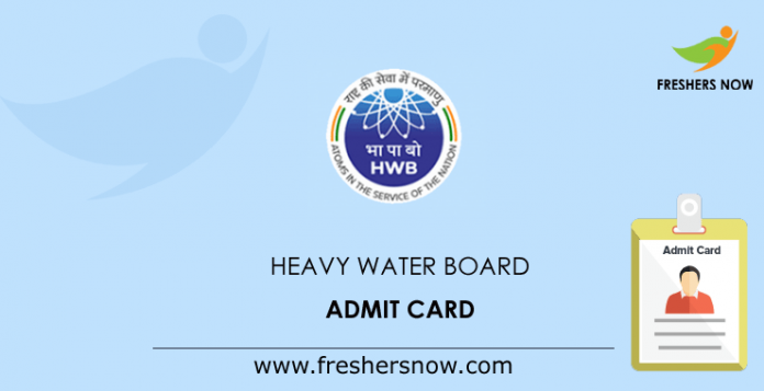 Heavy Water Board Admit Card