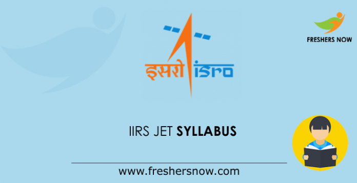 IIRS JET Syllabus