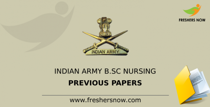 Indian Army B Sc Nursing Previous Question Papers Pdf Download