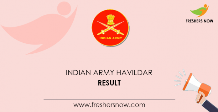 Indian Army Havildar Result