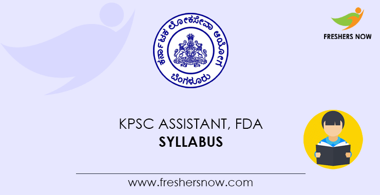 KPSC Assistant Syllabus 2024 PDF Download | FDA Exam Pattern