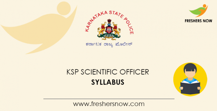 KSP Scientific Officer Syllabus 2020