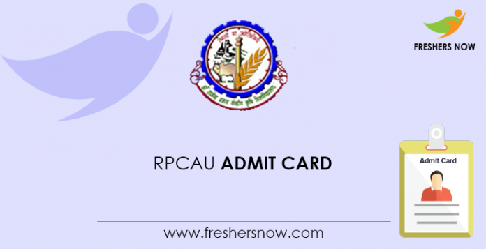 RPCAU Admit Card