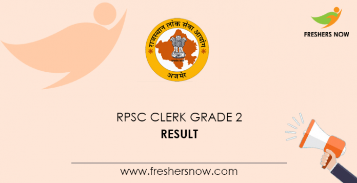 RPSC Clerk Grade 2 Result