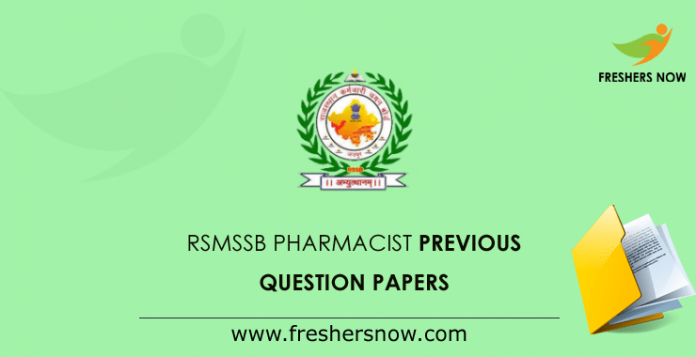 RSMSSB Pharmacist Previous Question Papers