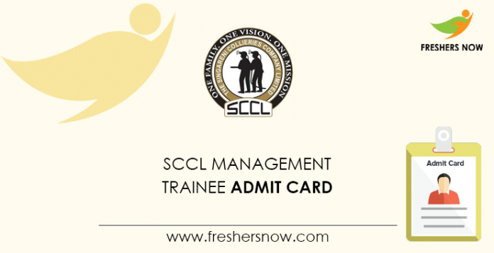 SCCL Management Trainee Admit Card