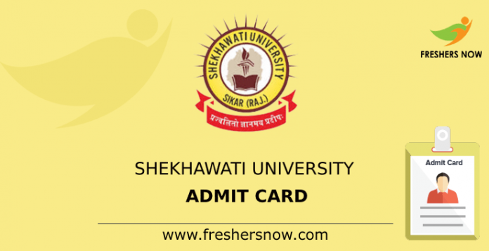 Shekhawati University Admit Card