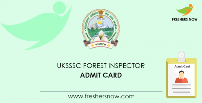 UKSSSC Forest Inspector Admit Card