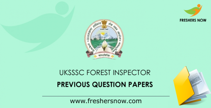 UKSSSC Forest Inspector Previous Question Papers