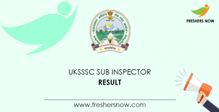 UKSSSC Sub Inspector Result