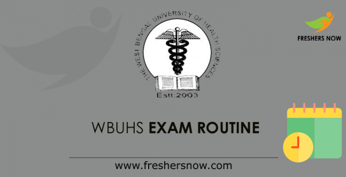 WBUHS Exam Routine