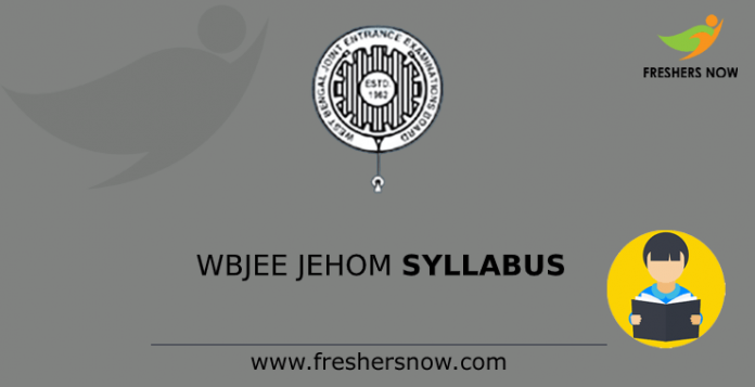 WBJEE JEHOM Syllabus