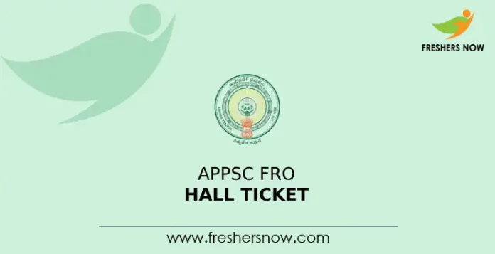 APPSC FRO Hall Ticket