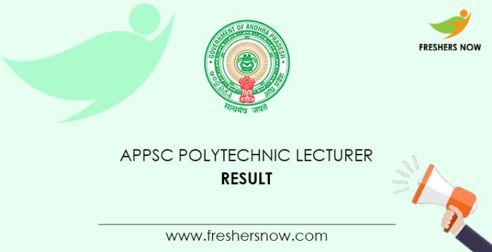 APPSC Polytechnic Lecturer Result