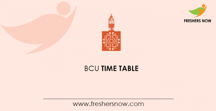 BCU Time Table