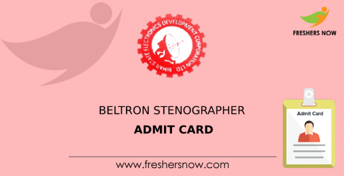 BELTRON Stenographer Admit Card