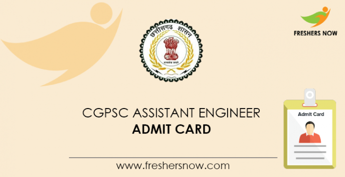 CGPSC Assistant Engineer Admit Card