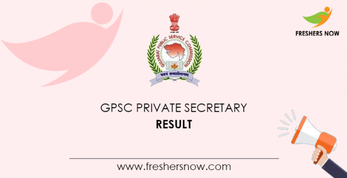 GPSC Private Secretary Result