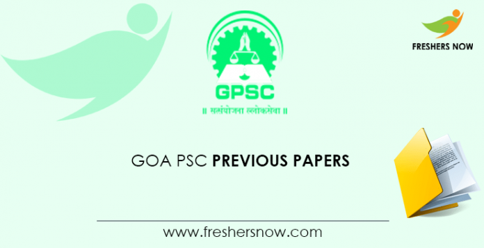 Goa PSC Previous Papers