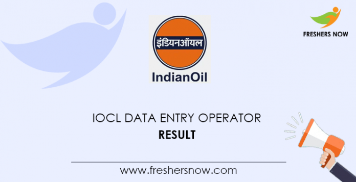 IOCL Data Entry Operator Result