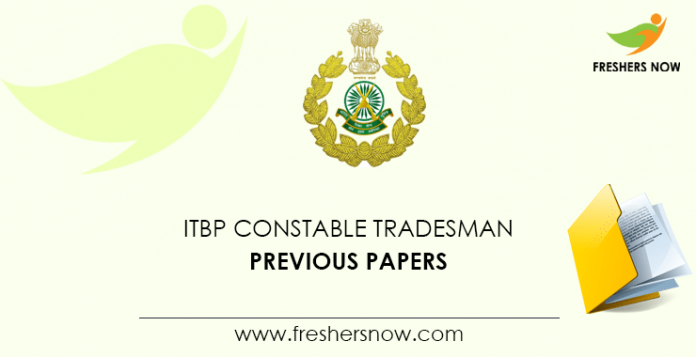 ITBP Constable Tradesman Previous Question Papers