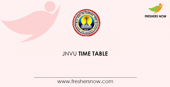 JNVU Time Table