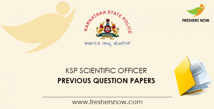 KSP Scientific Officer Previous Question Papers