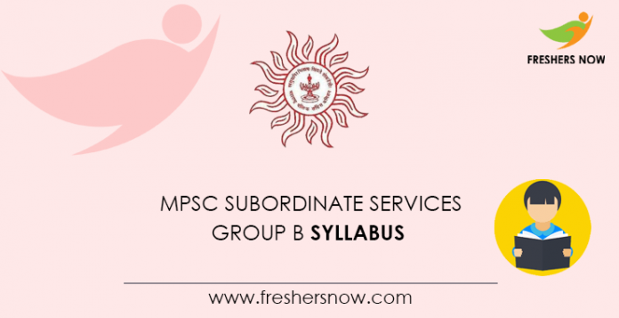 MPSC Subordinate Services Group B Syllabus 2020