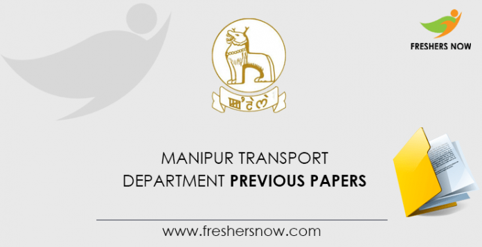 Manipur Transport Department Previous Question Papers